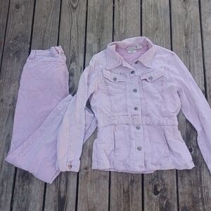 Vintage Pink Corduroy Set